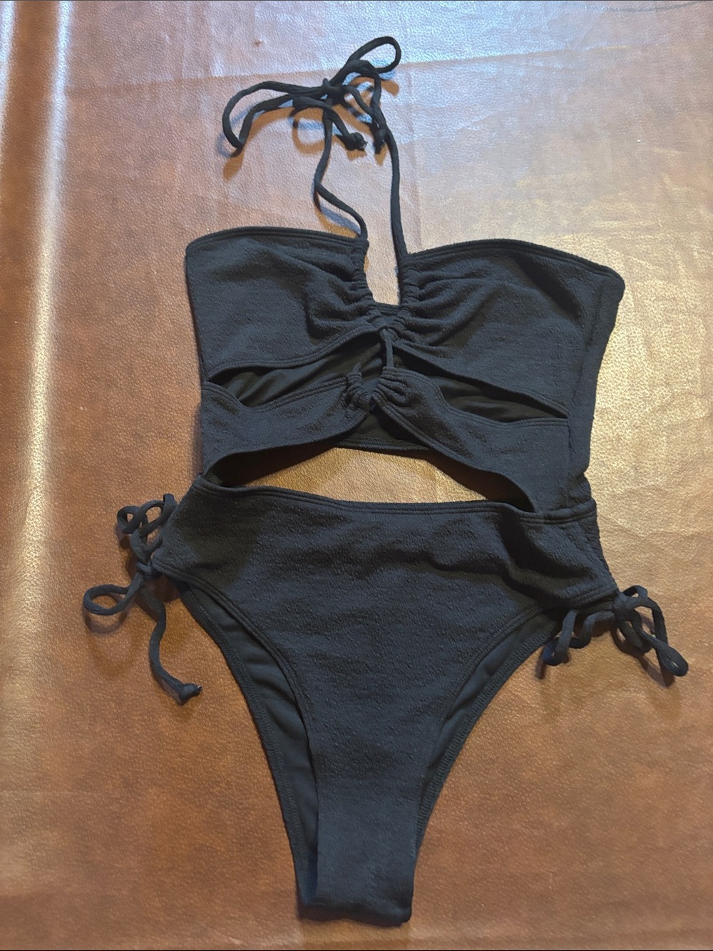 Zaful Black Cutout One-Piece Bodysuit